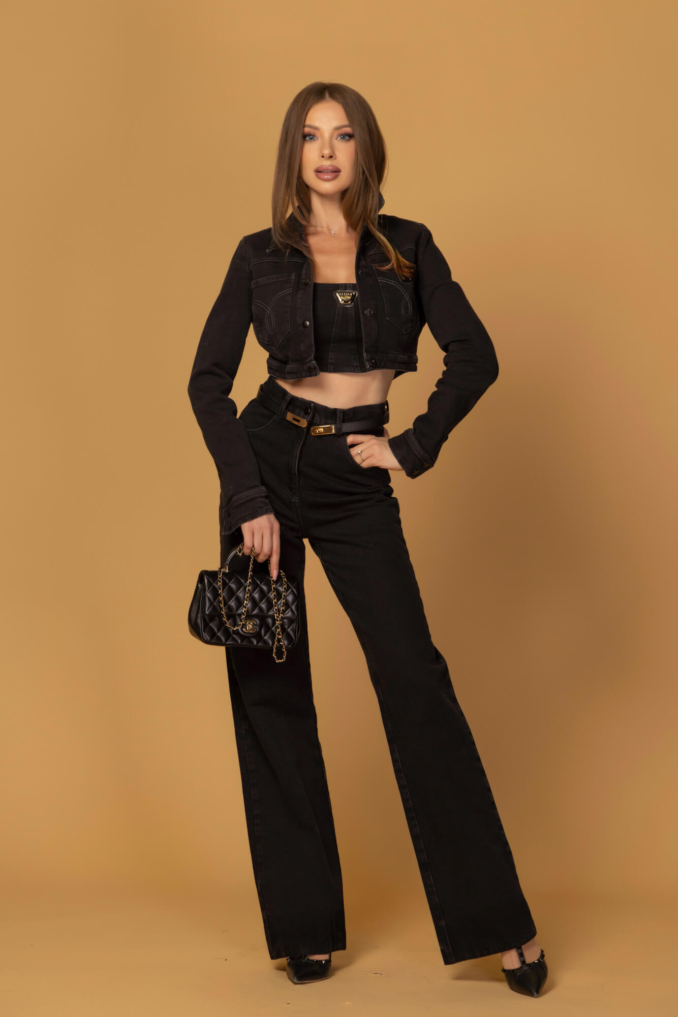 Denim Society Κοντό Τζάκετ Από Ντένιμ - Black - Εικόνα 18