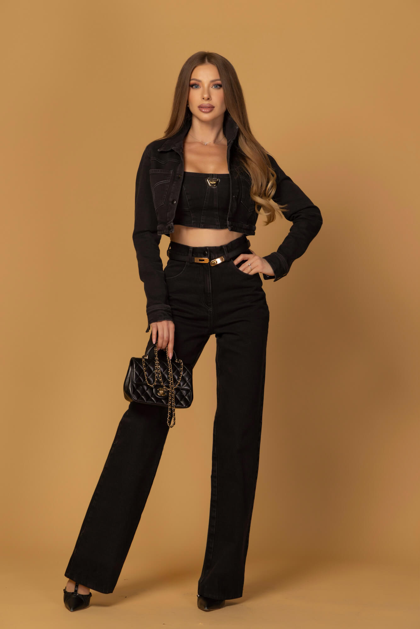 Denim Society Κοντό Τζάκετ Από Ντένιμ - Black - Εικόνα 20