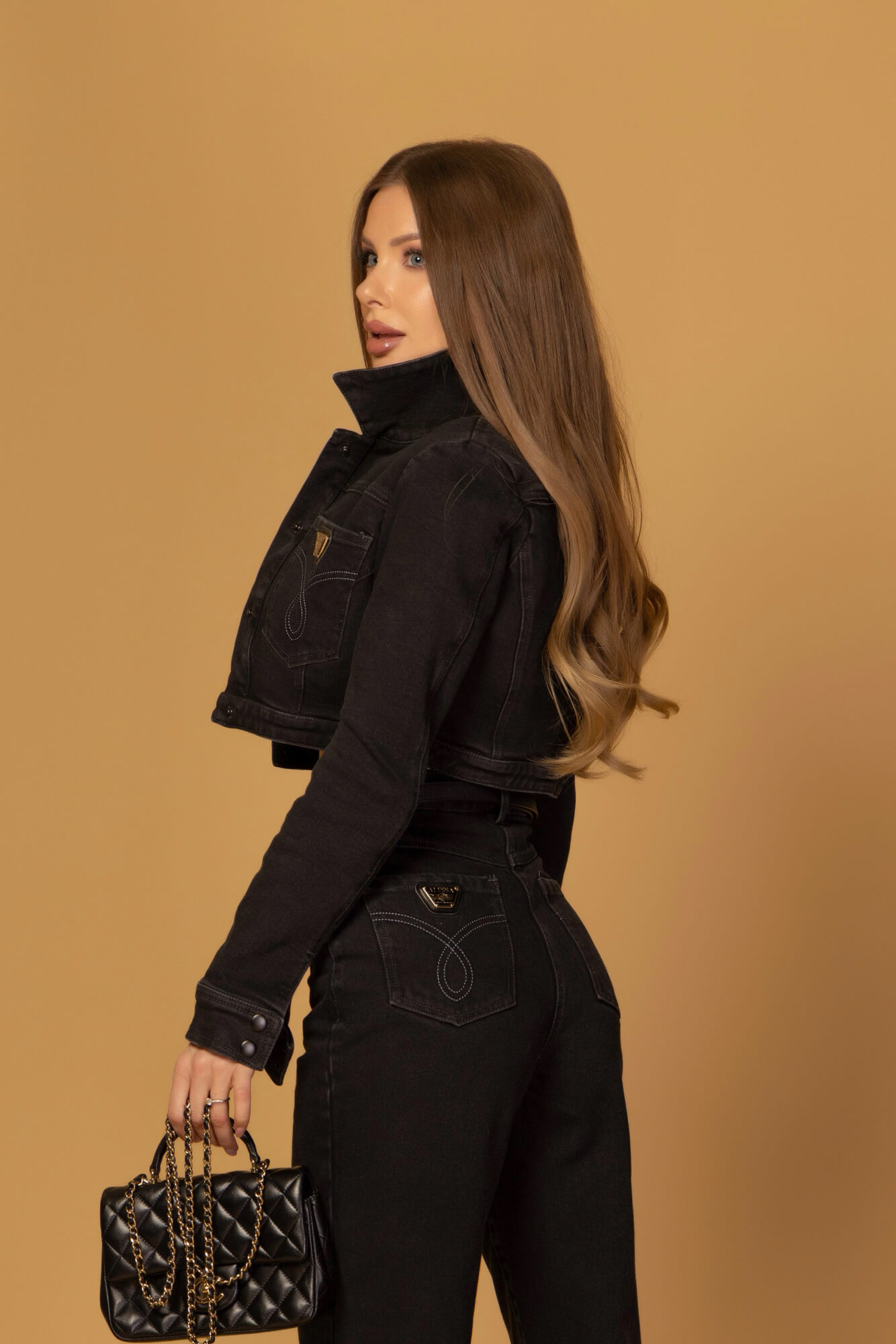 Denim Society Κοντό Τζάκετ Από Ντένιμ - Black - Εικόνα 21