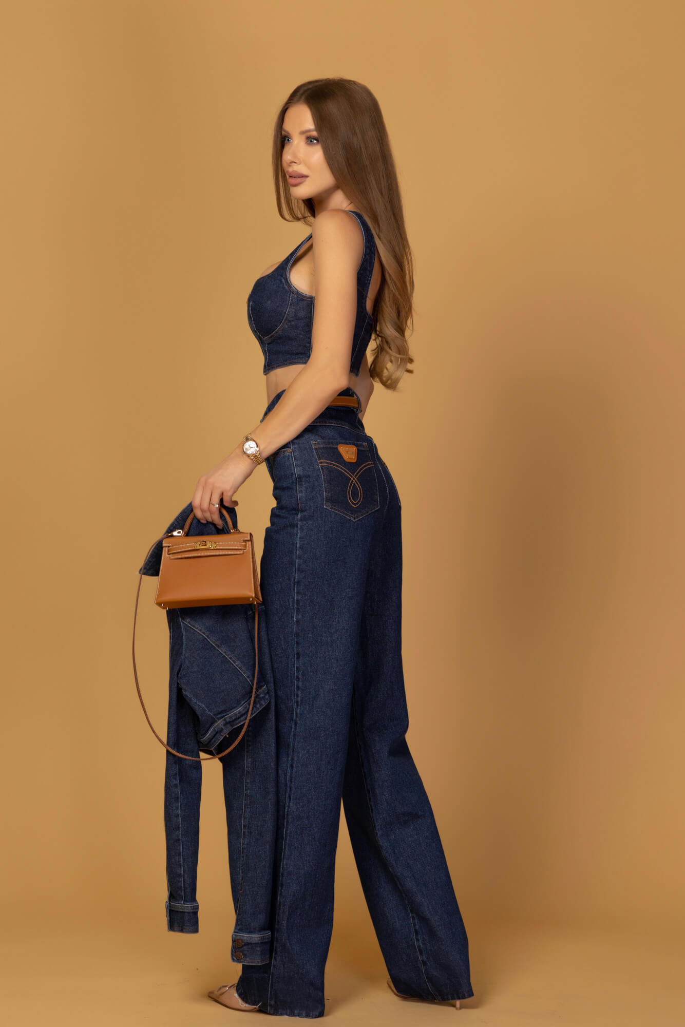 Denim Society Κροπ-Τοπ Από Ντένιμ - Dark Blue - Εικόνα 21