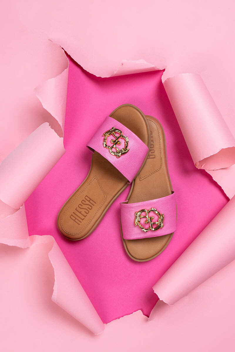 Rococo Logo Παντόφλες - Pink/Gold - Εικόνα 18