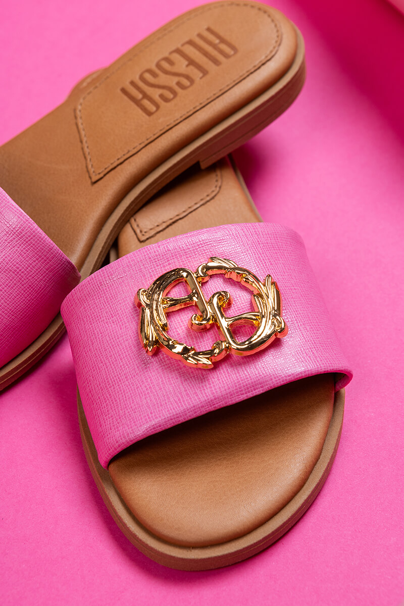 Rococo Logo Παντόφλες - Pink/Gold - Εικόνα 12