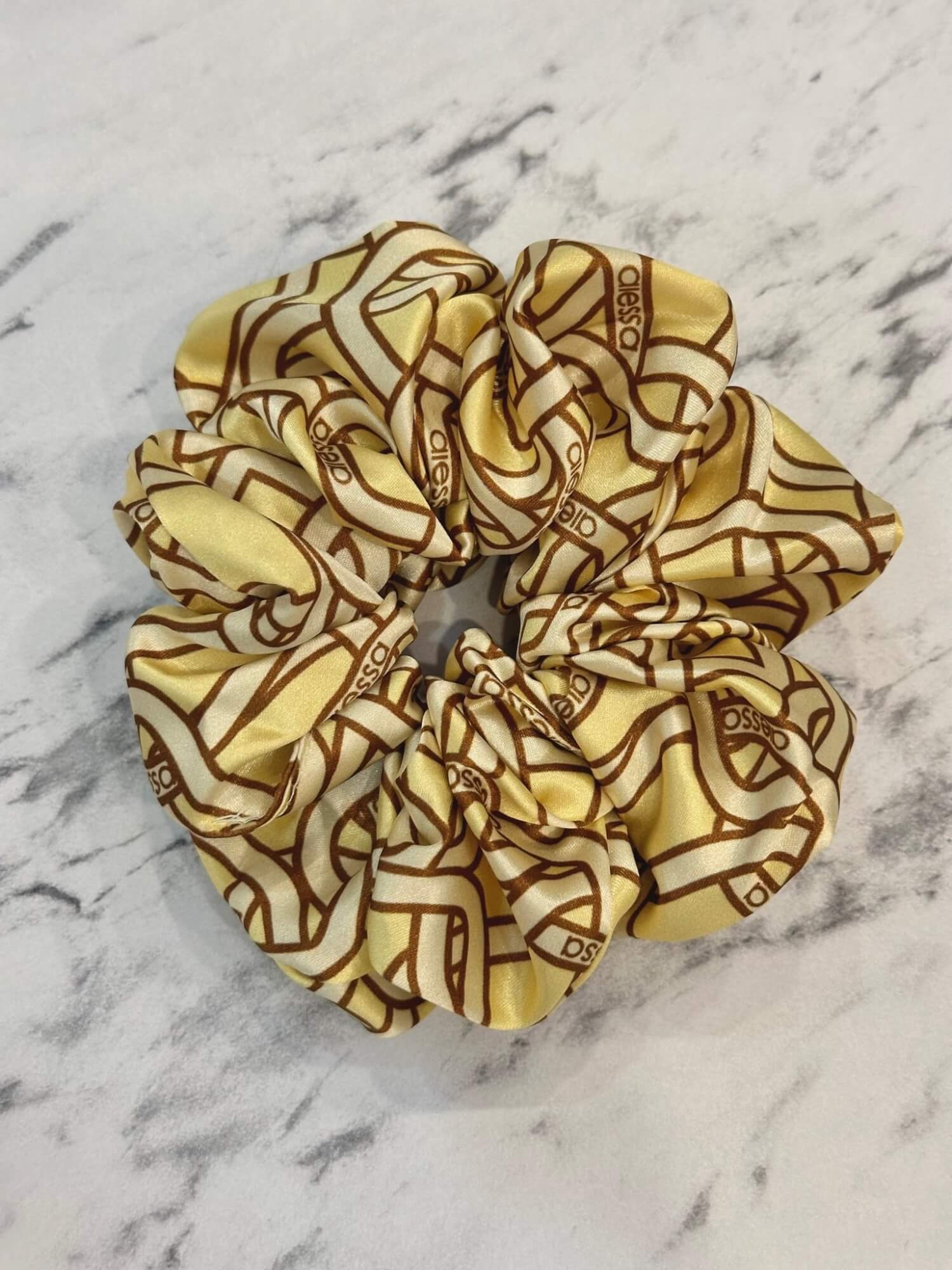 Over The Rainbow Scrunchie μεγάλο - Luxury Yellow - Εικόνα 10