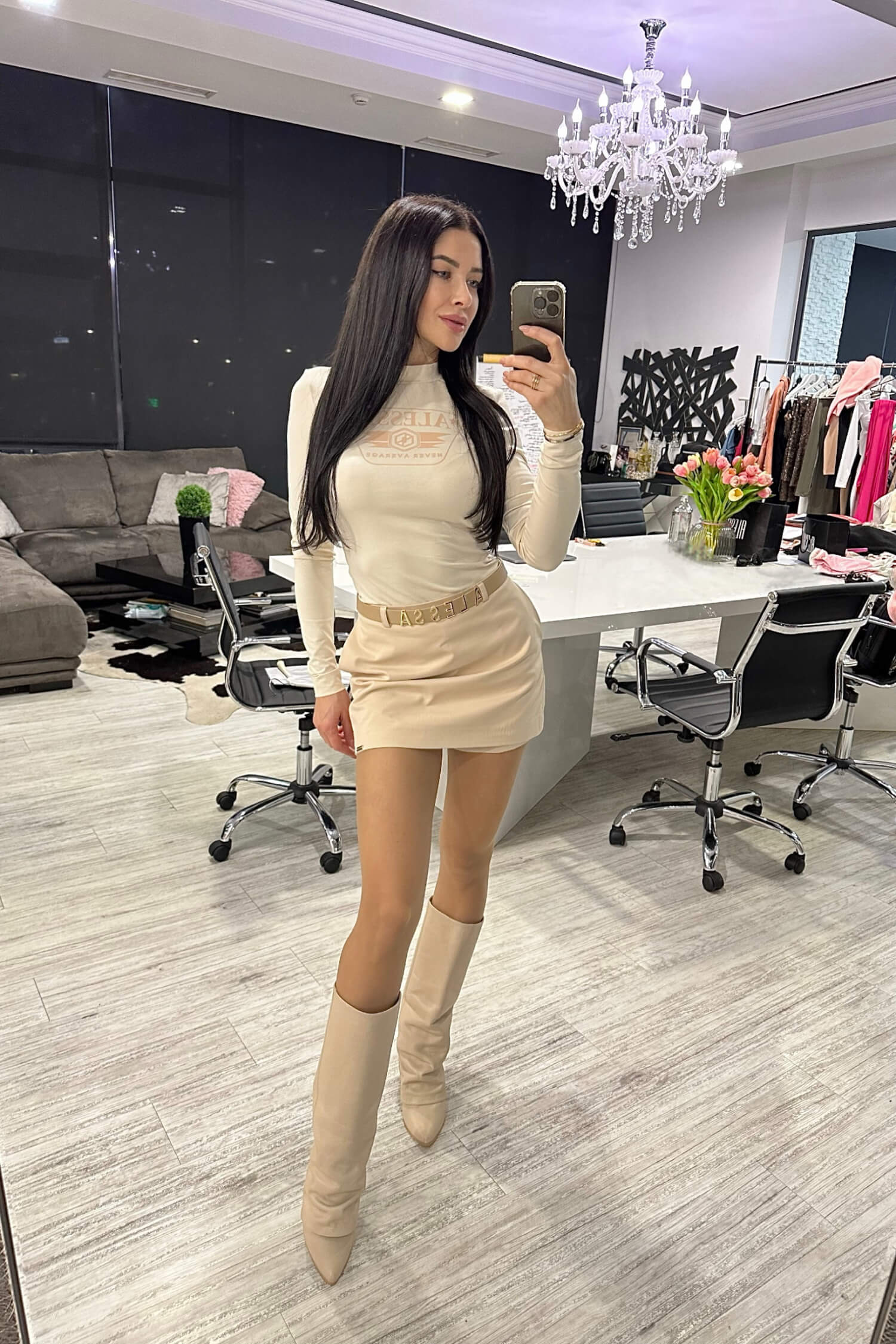 Stylish Everyday Μπλούζα Με Μακρύ Μανίκι - Soft Beige - Εικόνα 9