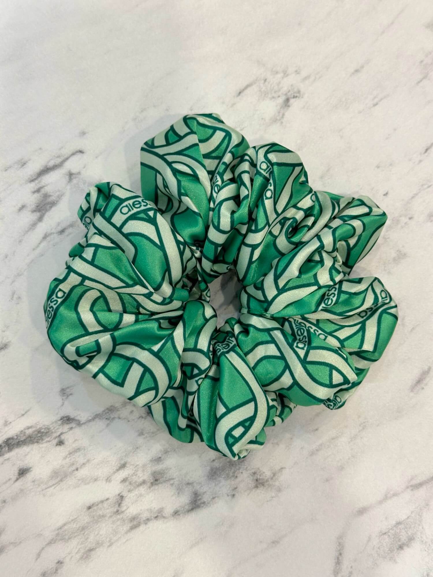 Over The Rainbow Scrunchie μεγάλο - Luxury Green - Εικόνα 6
