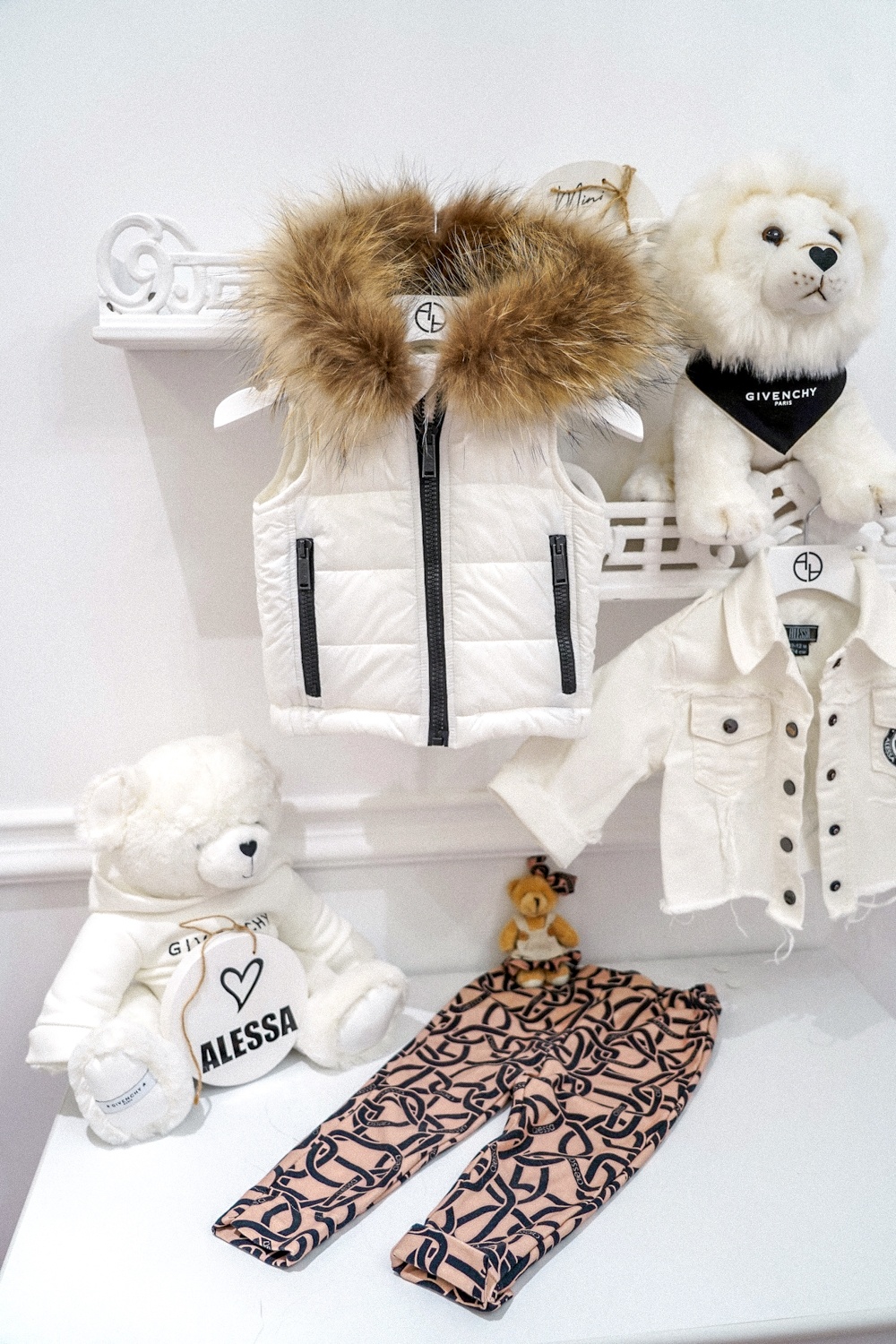 Fluffy Dreams Mini Γιλέκο με Φυσική Τρίχα - Εκρού - Εικόνα 20