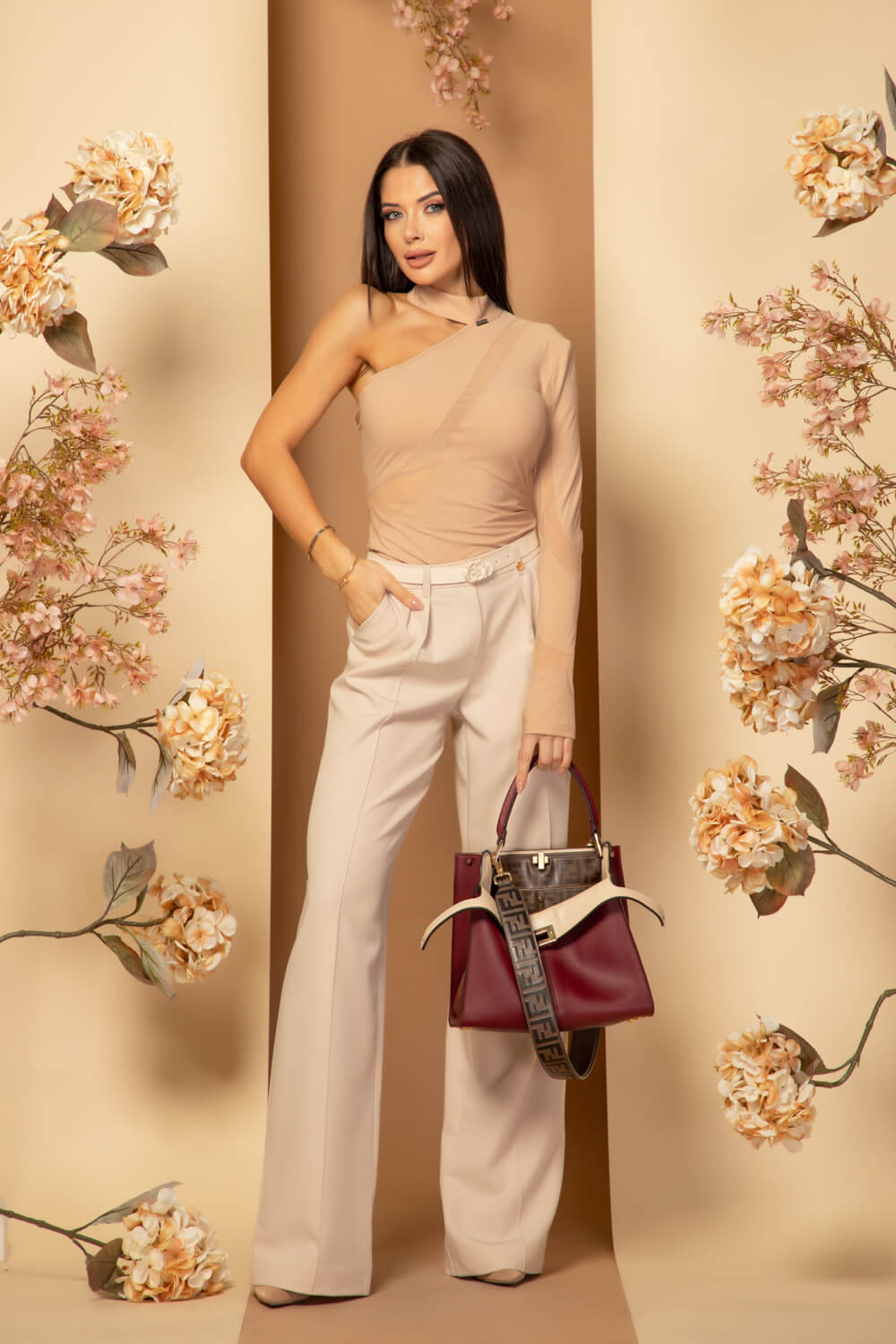 Style Seductress Μπλούζα Με Ένα Μανίκι - Nude - Εικόνα 18