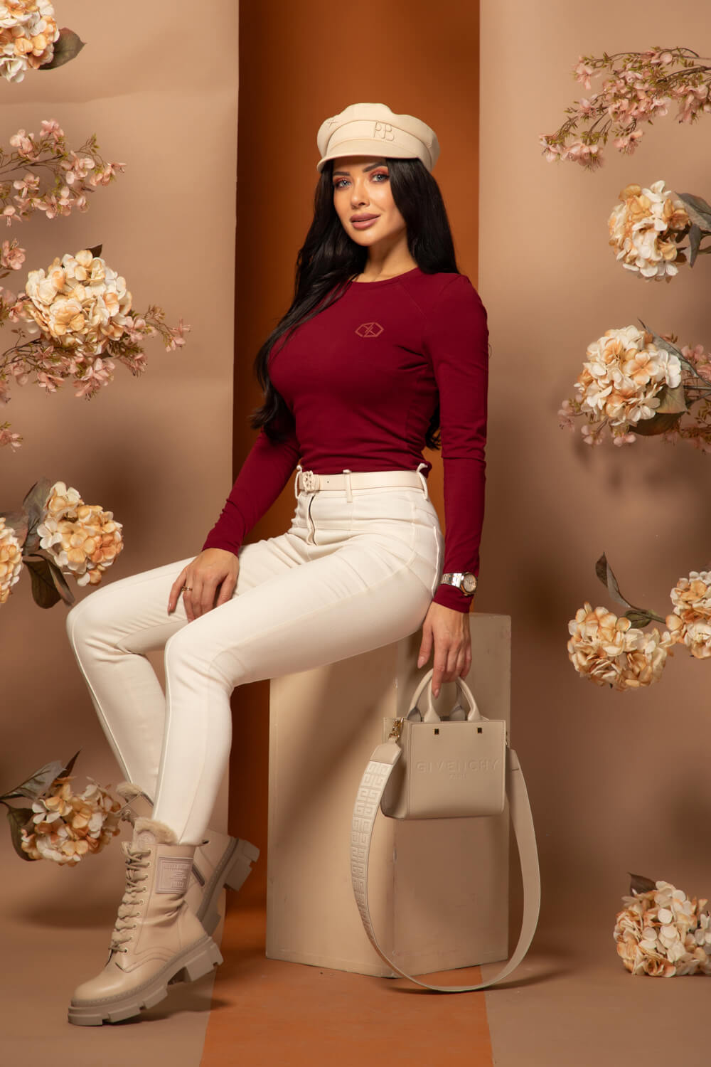 Flawless Flow Μπλύζα Με Μακρύ Μανίκι - Burgundy - Εικόνα 11