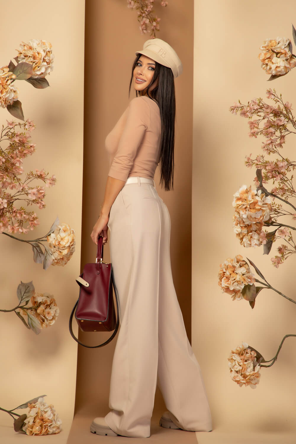Stylish Everyday Μπλούζα Με 3/4 Μανίκι - Nude - Εικόνα 15