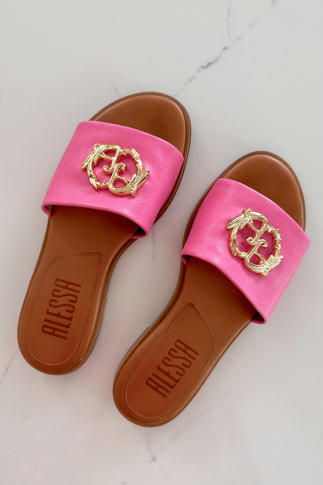 Rococo Logo Παντόφλες - Pink/Gold - Εικόνα 13