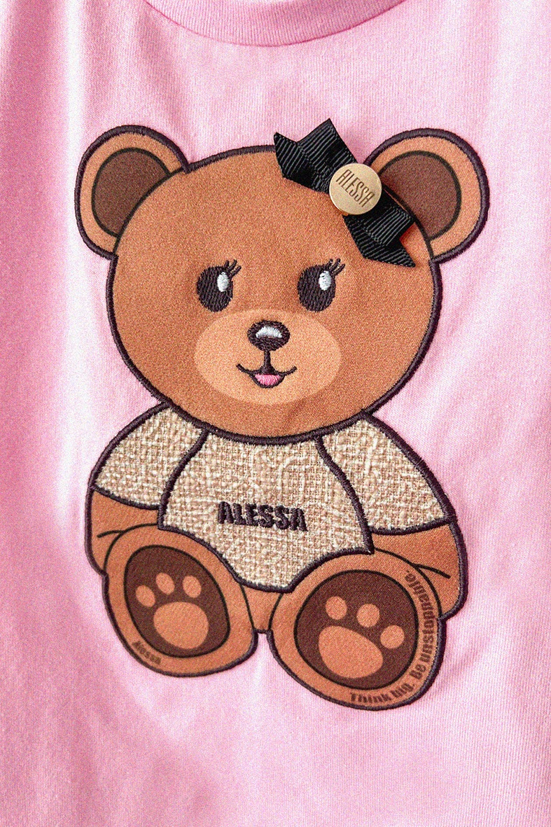Alessa Bear Mini T-Shirt - Light Pink - Εικόνα 5