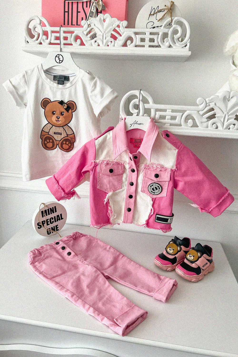 Alessa Bear Mini T-Shirt - Εκρού - Εικόνα 18