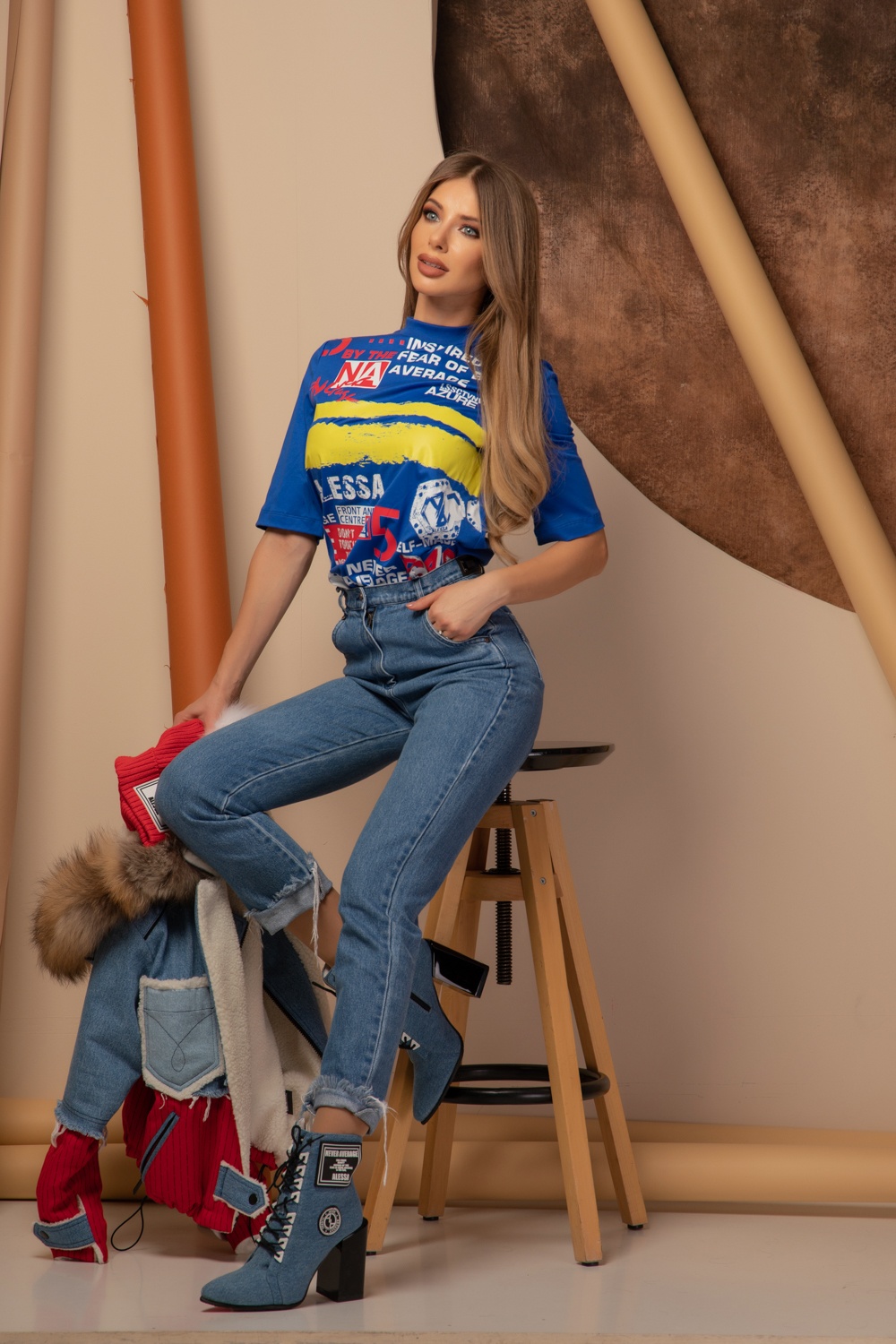 Dangerous Mix T-Shirt Από Βαμβάκι - Blue - Εικόνα 9