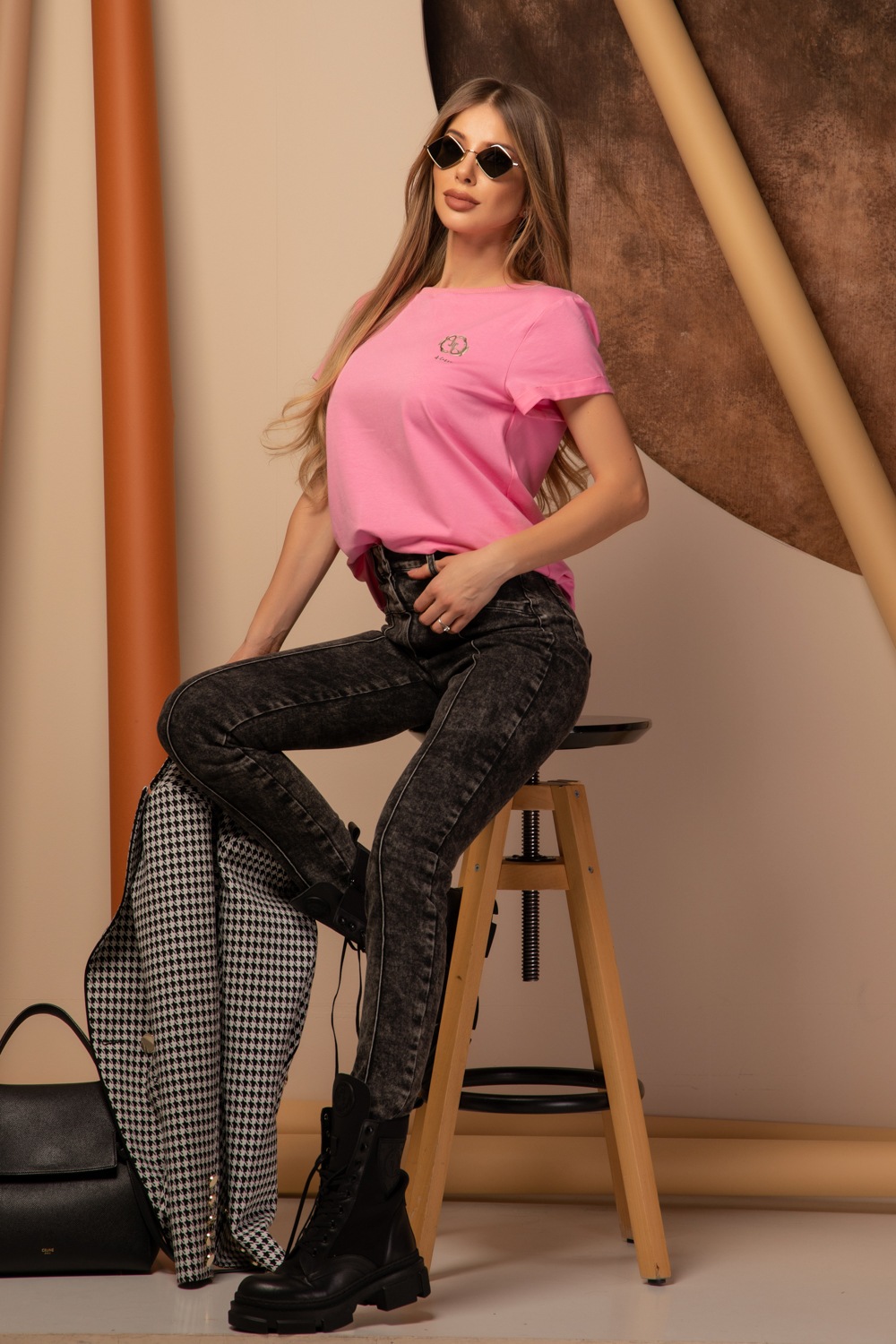 Alessa Rococo Logo T-shirt από Βαμβάκι - Pink - Εικόνα 14