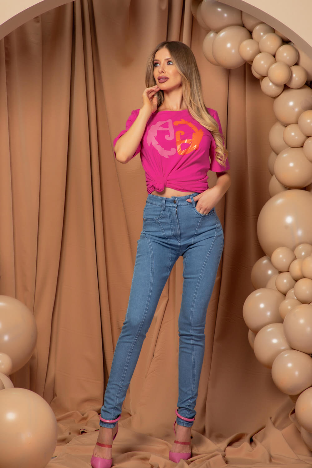 Flirty Flash T-Shirt Από Βαμβάκι - Pink - Εικόνα 9