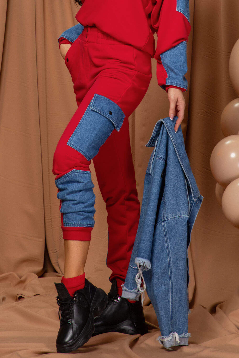 Slay All Day Αθλητικό Παντελόνι - Red - Εικόνα 9