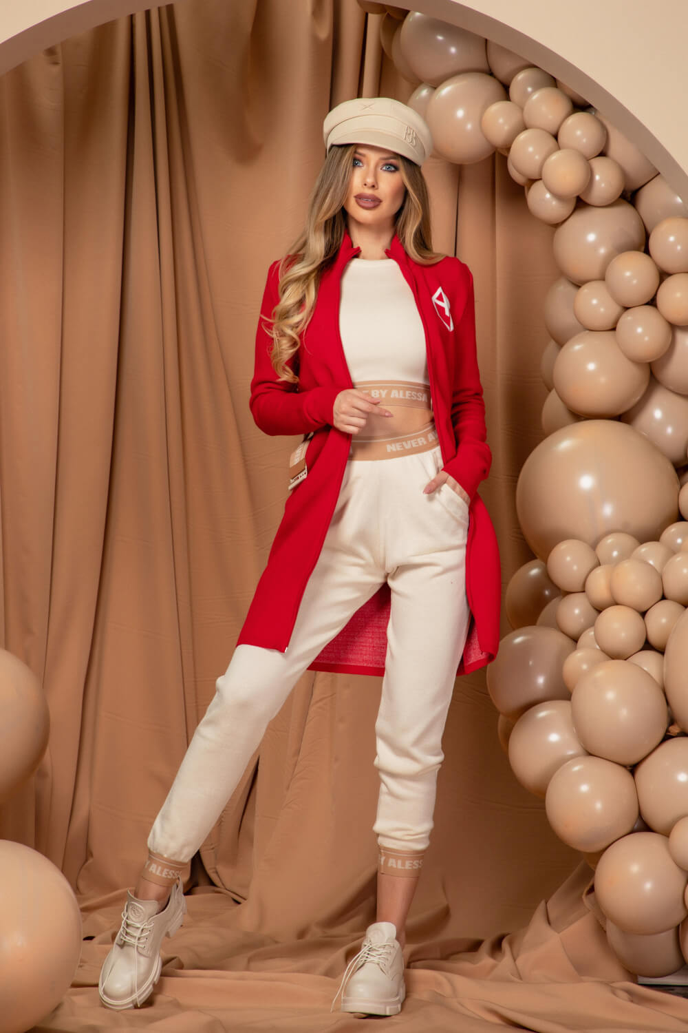 City Chic Πλεκτό Παντελόνι - Cream - Εικόνα 10