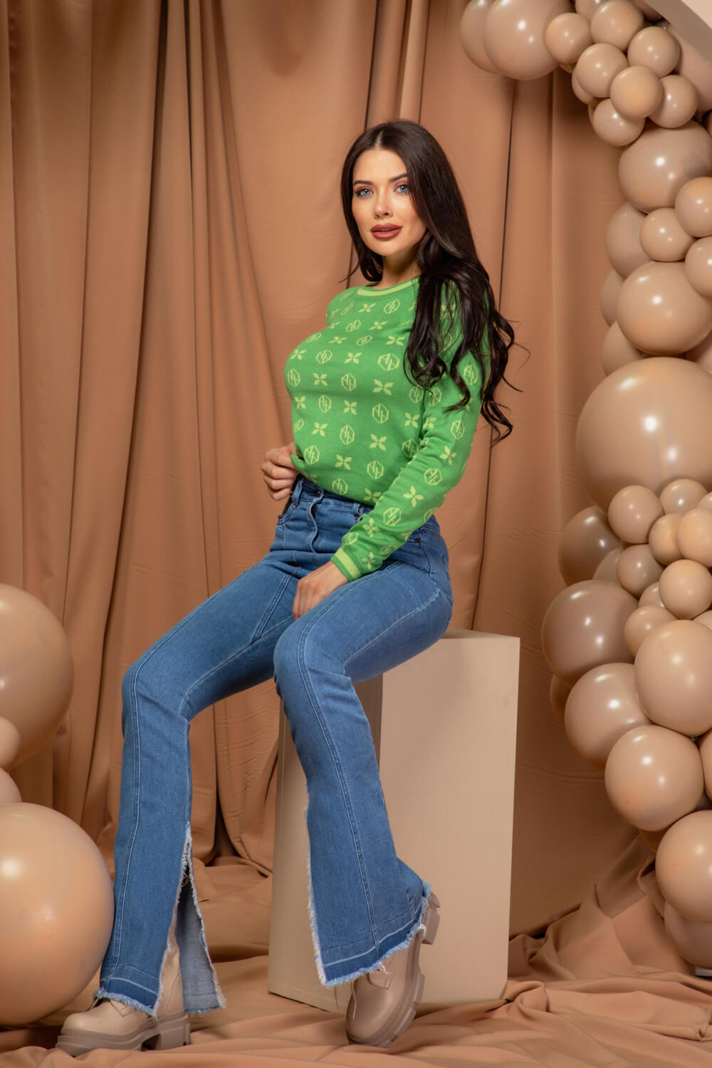 Cool Comfort  Πλεκτό Πουλόβερ - Green - Εικόνα 8