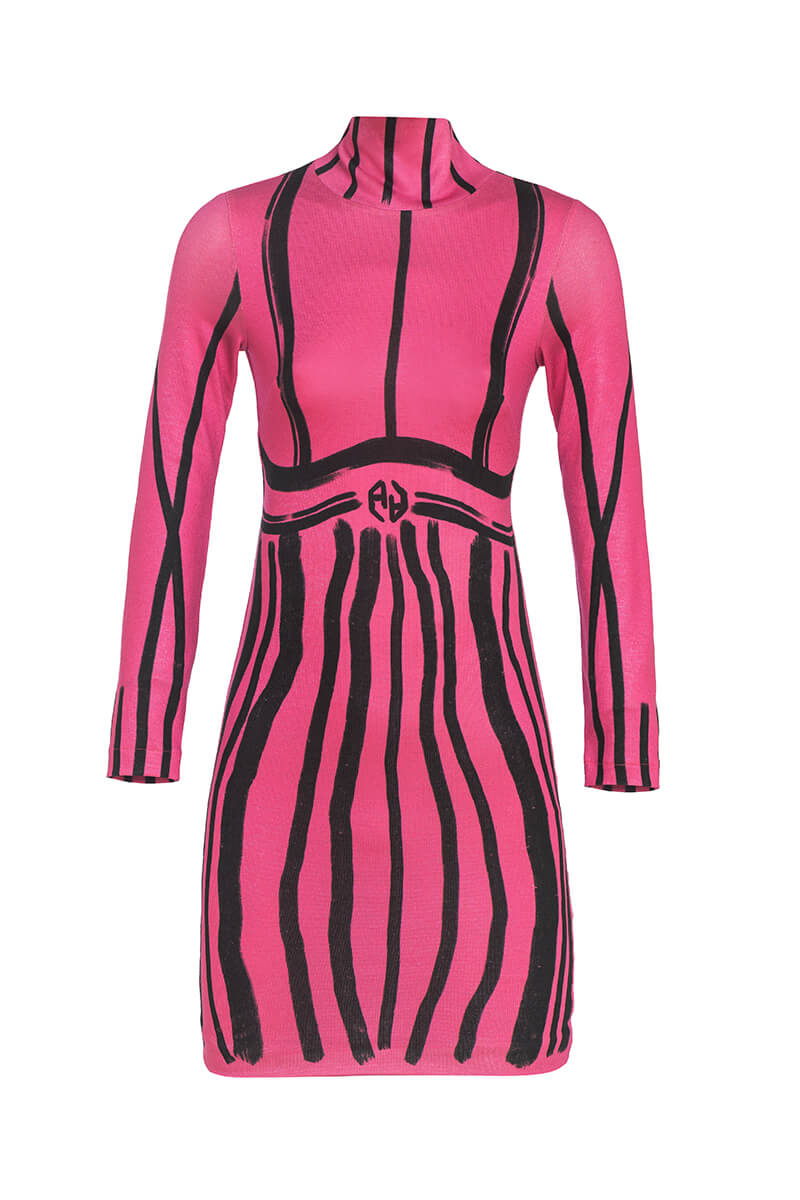 Focus On Myself Bodycon Πλεκτό Φόρεμα - Pink - Εικόνα 9