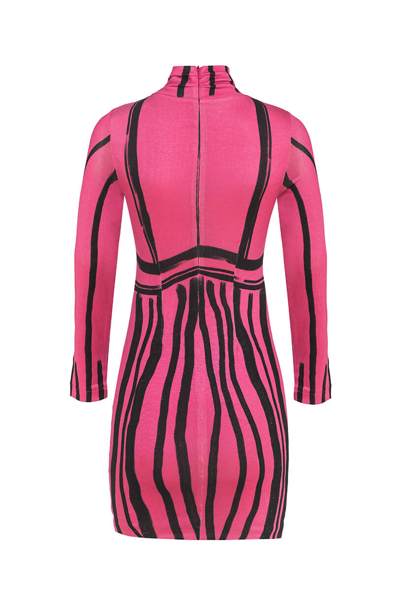 Focus On Myself Bodycon Πλεκτό Φόρεμα - Pink - Εικόνα 13