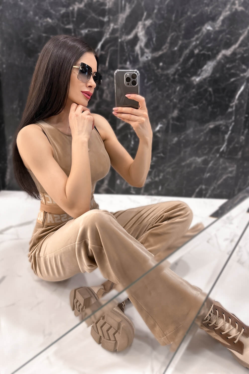 Candy Crush Βελούδινο Παντελόνι - Nude - Εικόνα 14