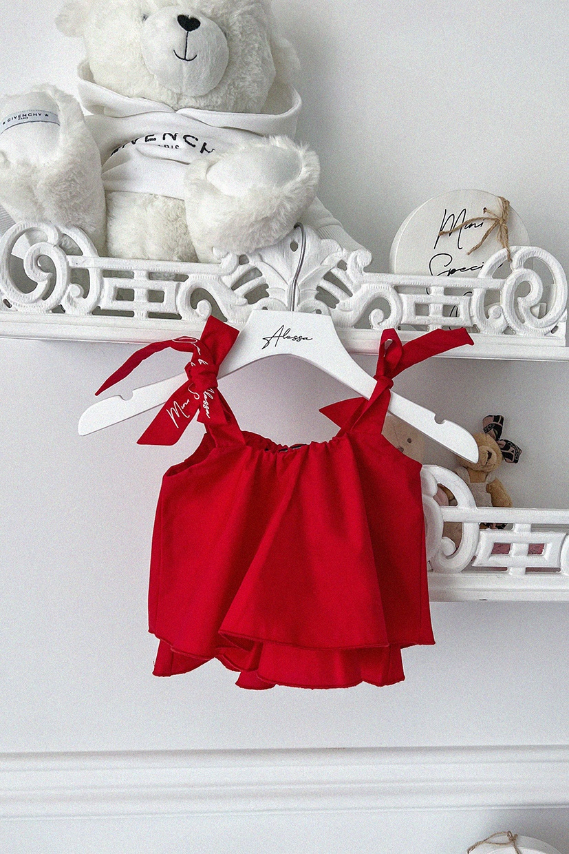 Piece Of Paradise Mini Ruffles Τοπ - Red - Εικόνα 6