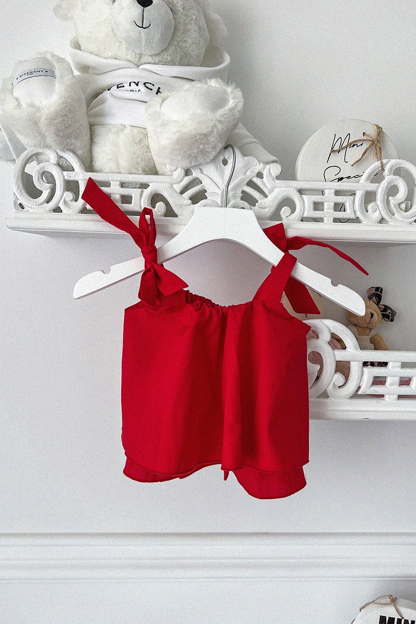 Piece Of Paradise Mini Ruffles Τοπ - Red - Εικόνα 5