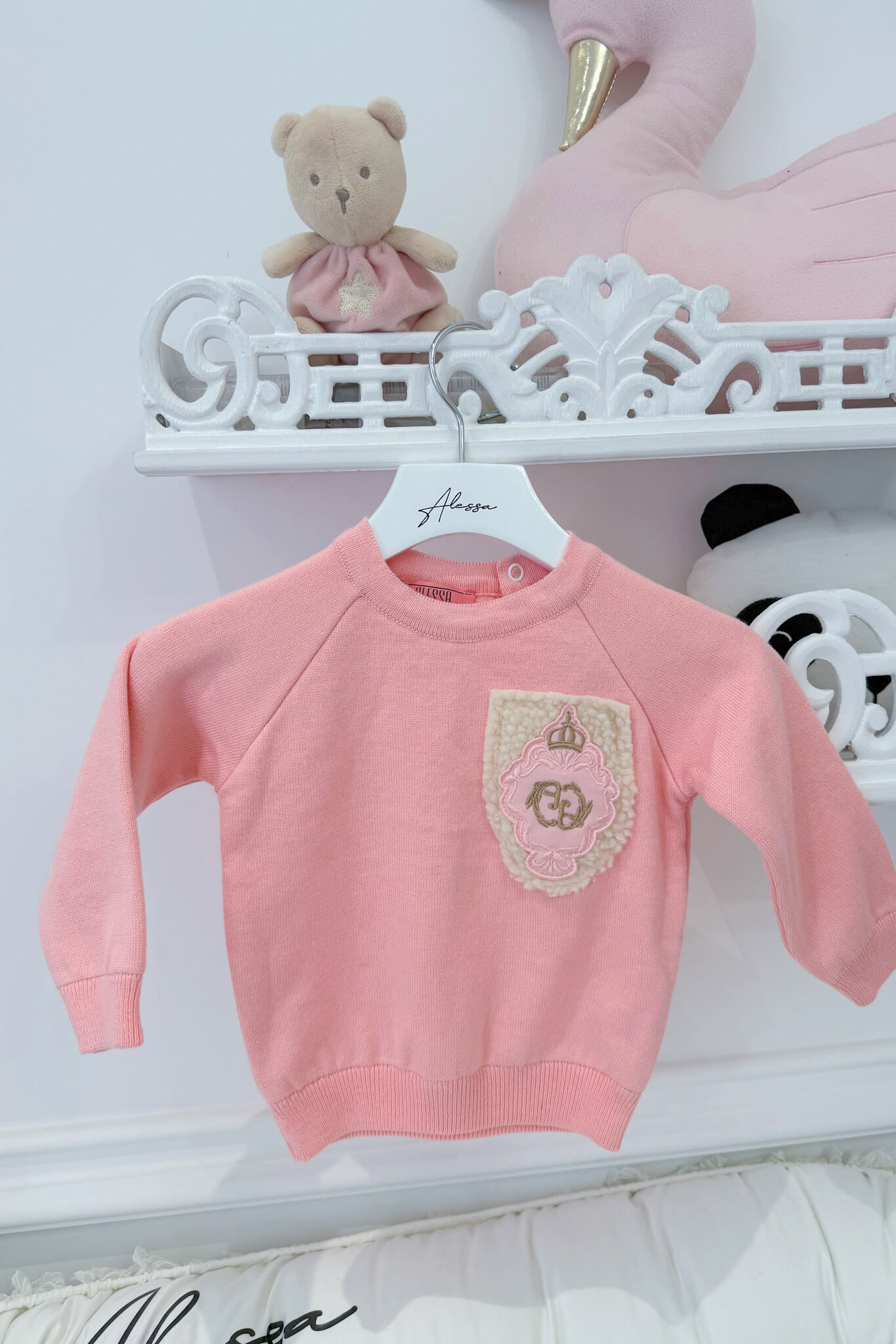 Luxury Classic Mini Πλεκτό Πουλόβερ - Pink - Εικόνα 9