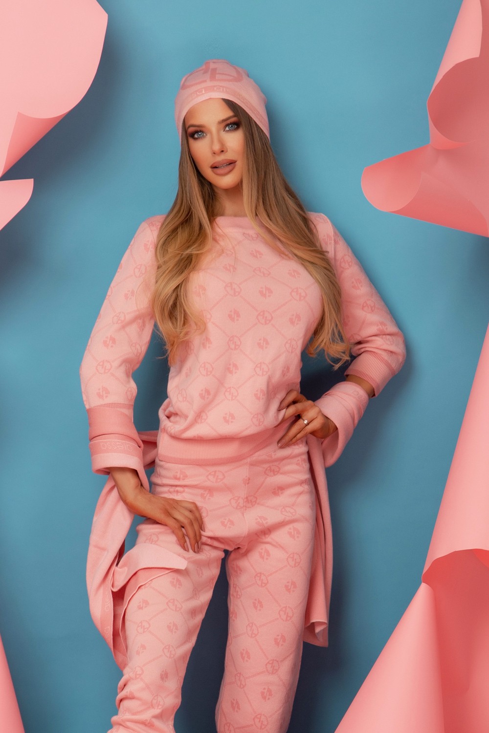 Alessa Religion Πλεκτό Πουλόβερ 3/4 Μανίκι - Sweet Pink - Εικόνα 14