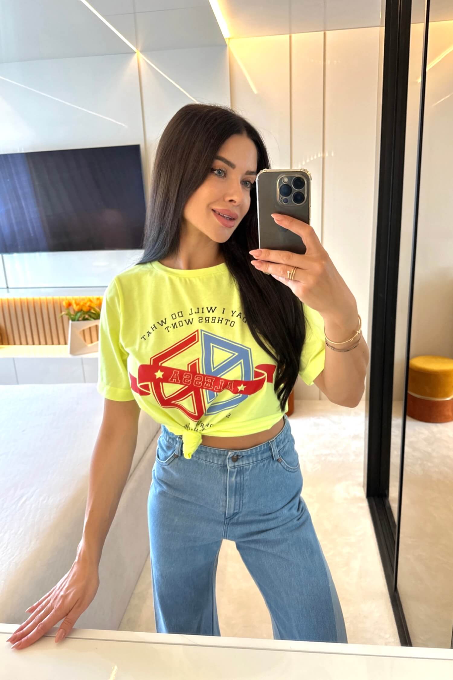 Summer Magic T-Shirt Από Βαμβάκι - Neon Yellow - Εικόνα 5