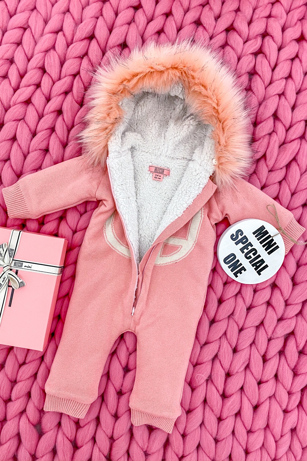 Alessa mini Πλεκτή Φόρμα Εξόδου - pink - Εικόνα 9
