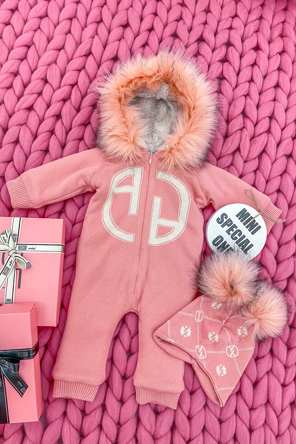 Alessa mini Πλεκτή Φόρμα Εξόδου - pink - Εικόνα 12