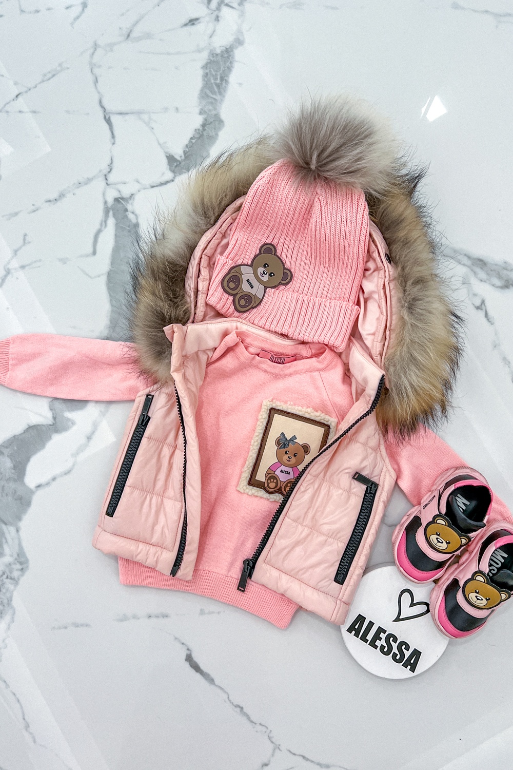 Bear Hug Mini Πουλόβερ Πλεκτό - Pink - Εικόνα 11