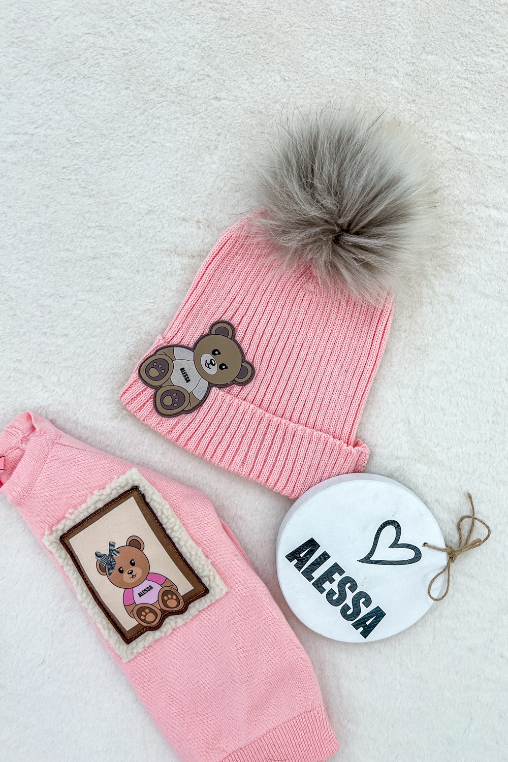 Bear Hug Mini Πουλόβερ Πλεκτό - Pink - Εικόνα 13