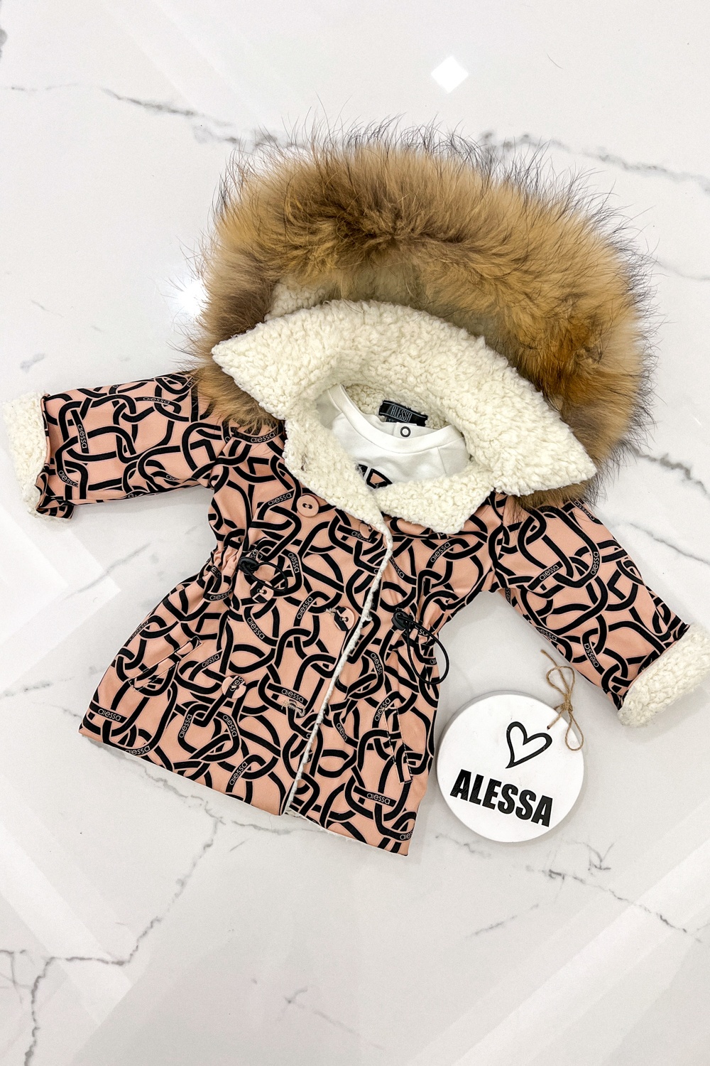 Alessa mini Luxury Παρκά με καρακούλ - Εικόνα 21