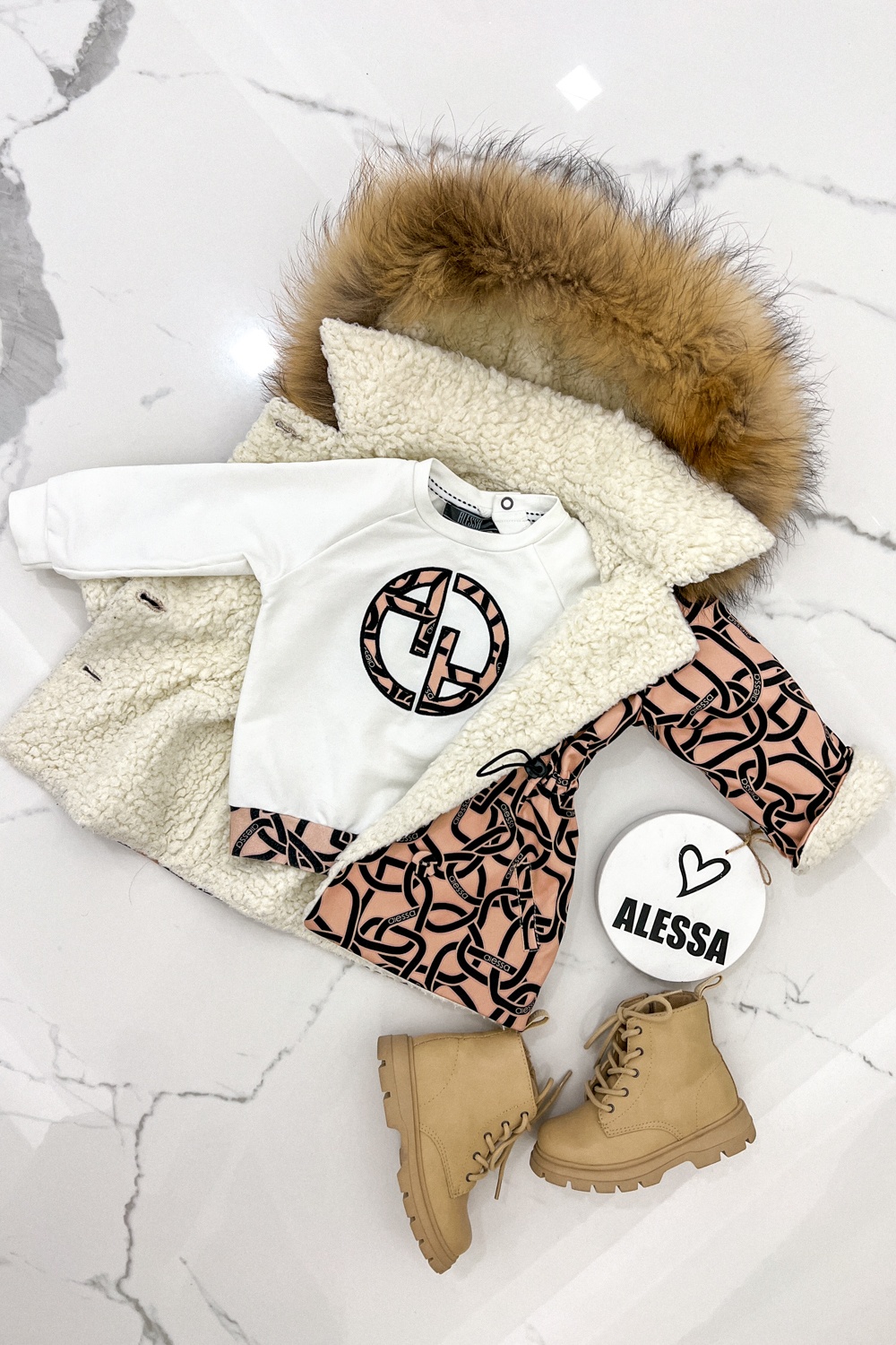Alessa mini Luxury Παρκά με καρακούλ - Εικόνα 23