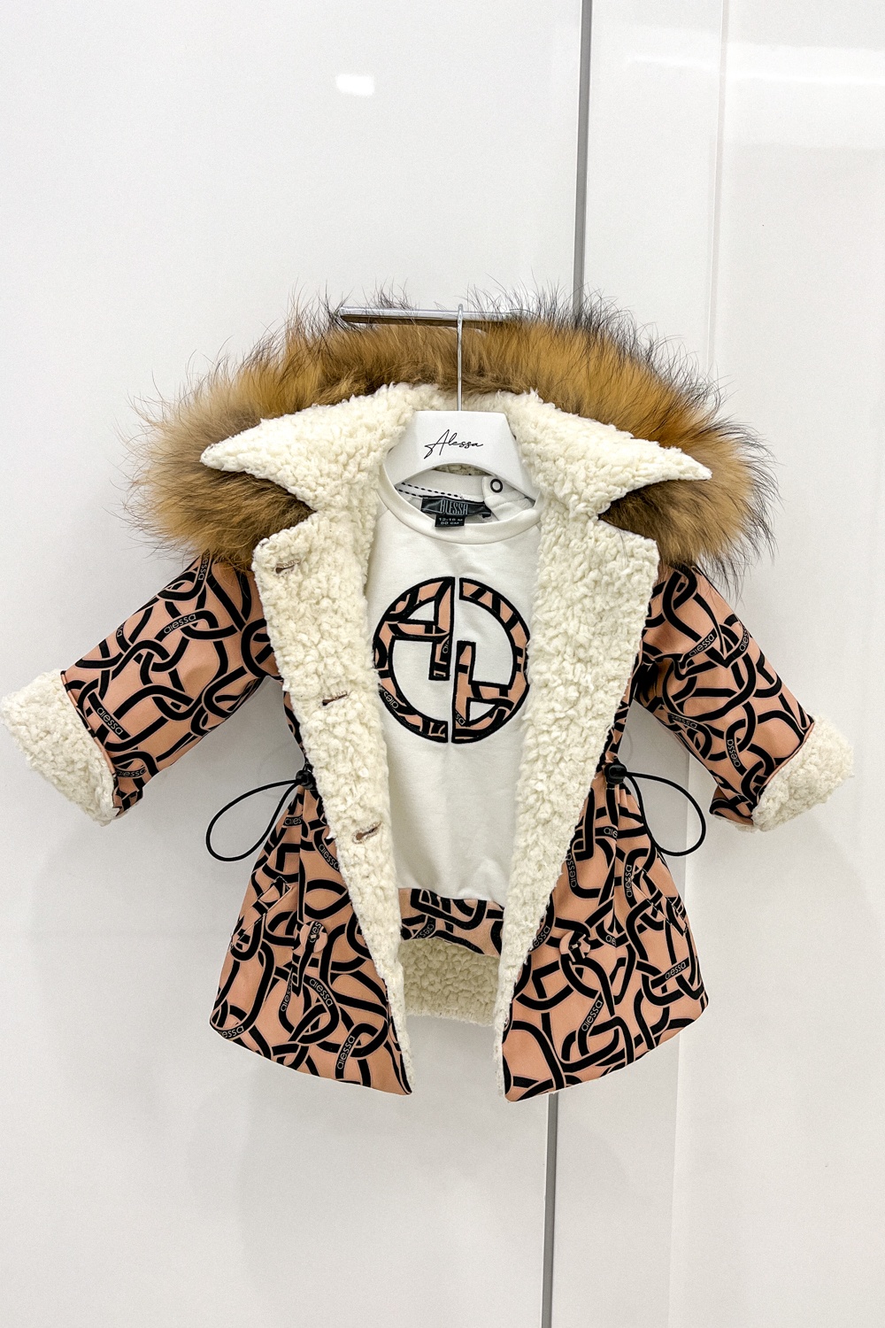Alessa mini Luxury Παρκά με καρακούλ - Εικόνα 24