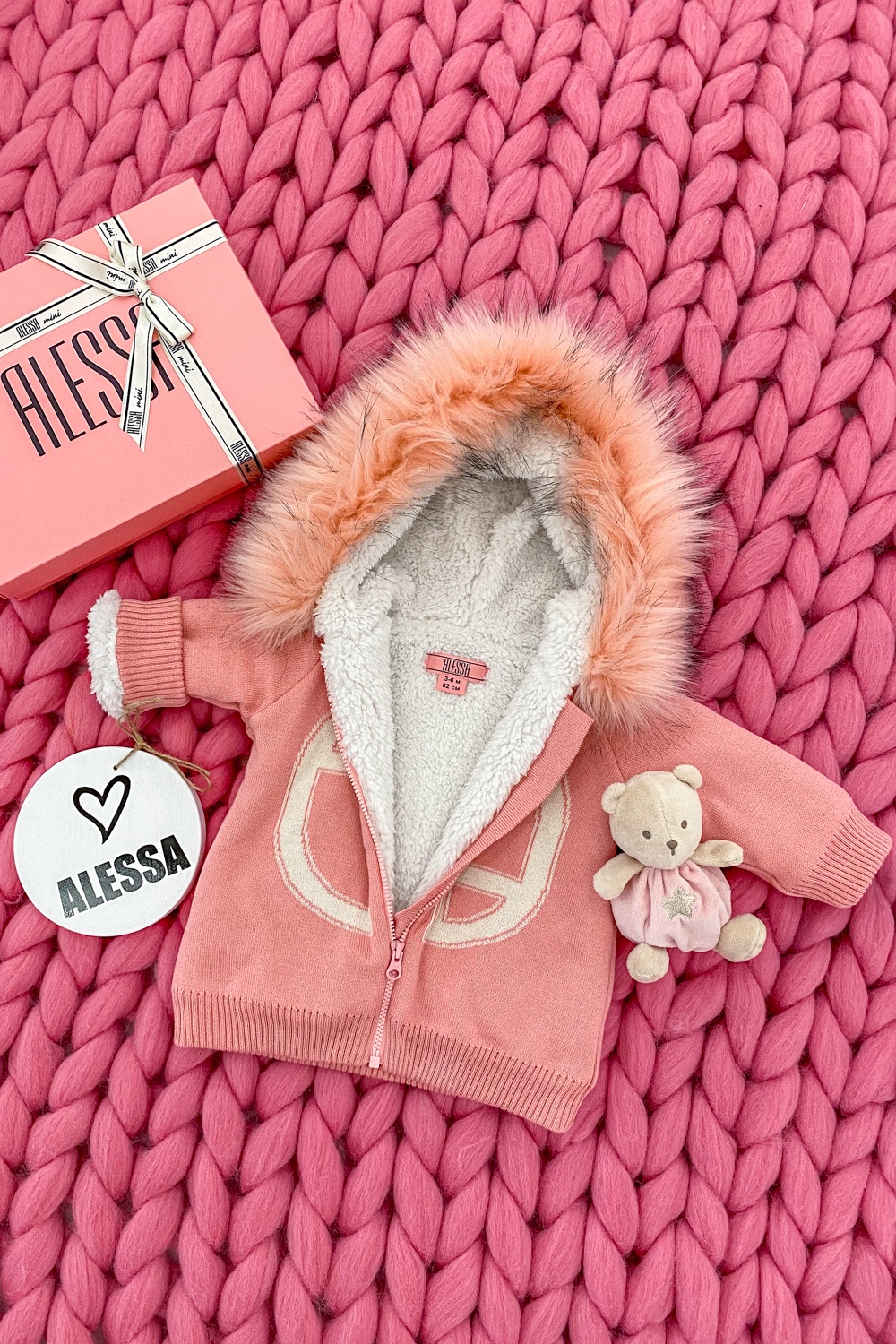 Alessa mini Πλεκτό Μπουφάν - pink - Εικόνα 15