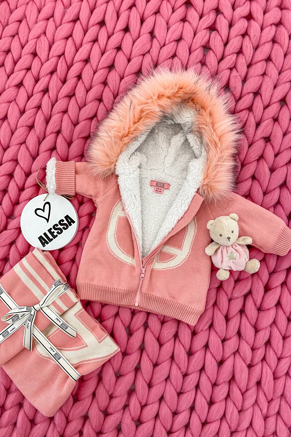 Alessa mini Πλεκτό Μπουφάν - pink - Εικόνα 14