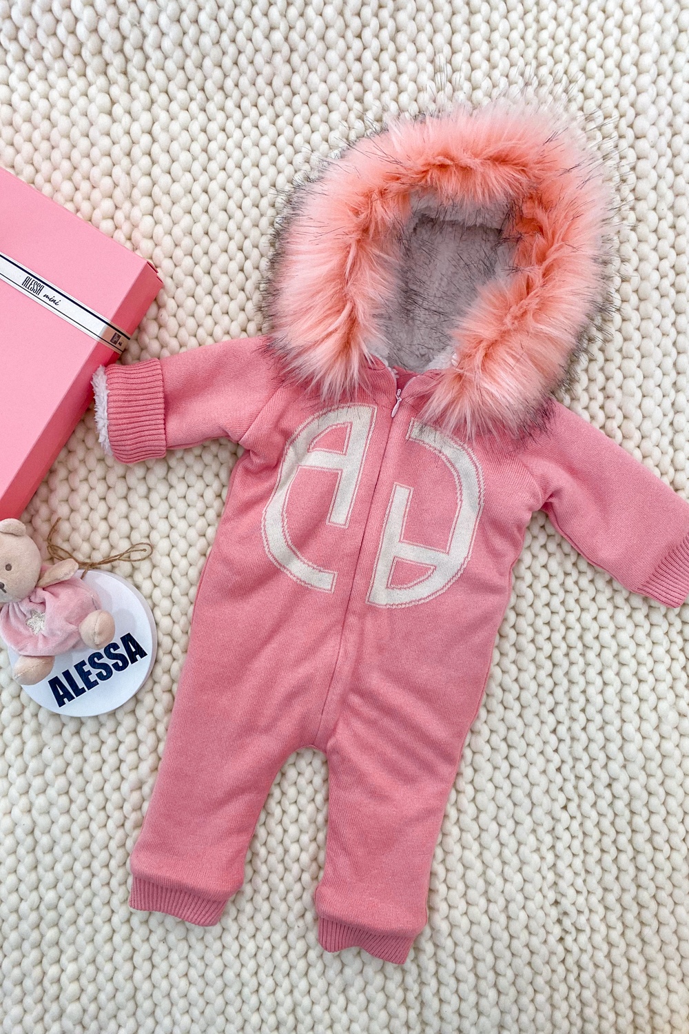 Alessa mini Πλεκτή Φόρμα Εξόδου - pink - Εικόνα 14
