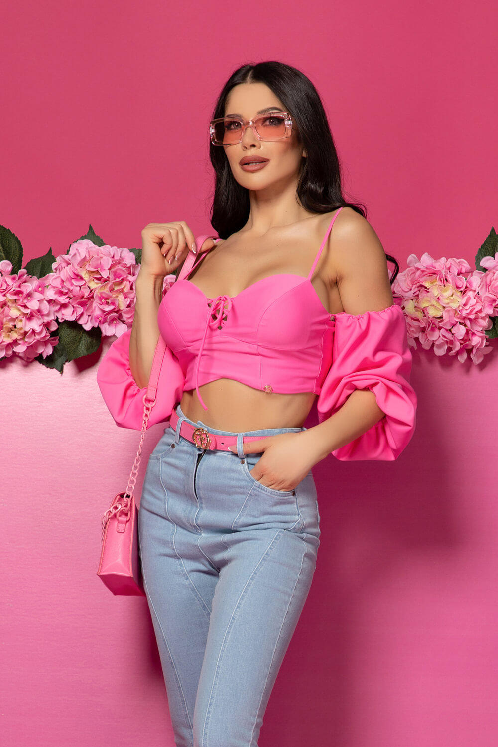 Trendy Thrills Κροπ-Τοπ - Pink - Εικόνα 16