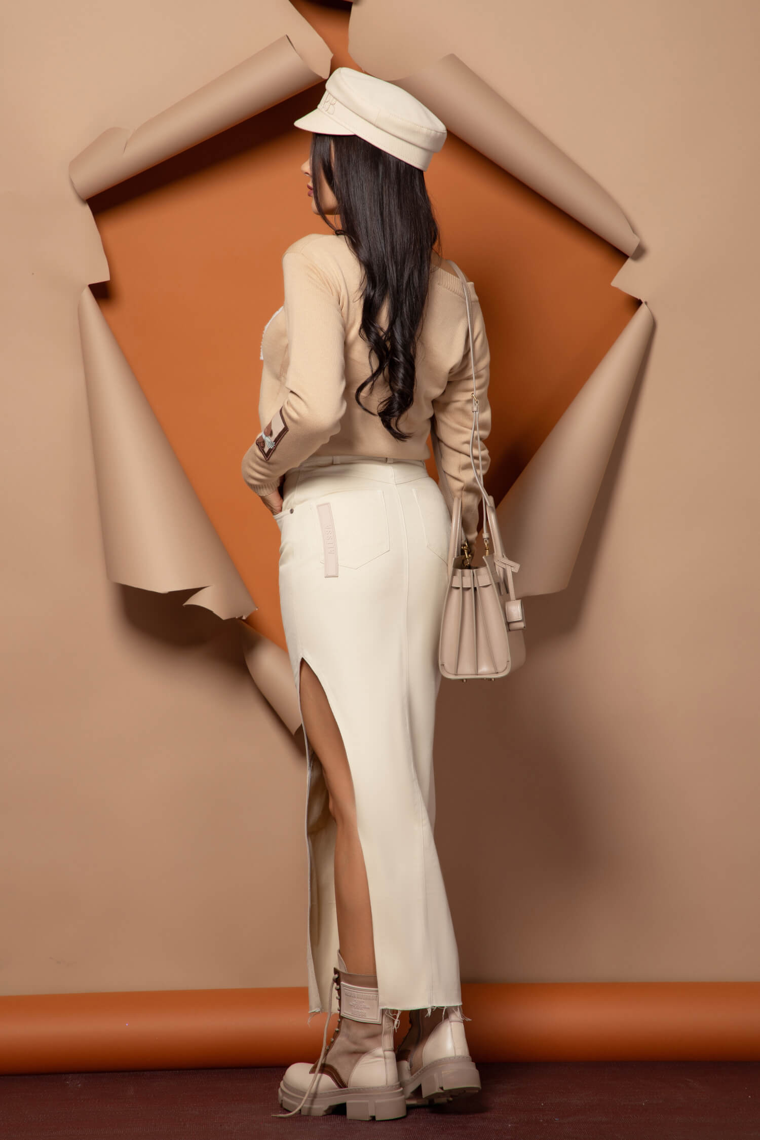 Fierce Femme Φούστα Από Ντένιμ - Soft Beige - Εικόνα 11