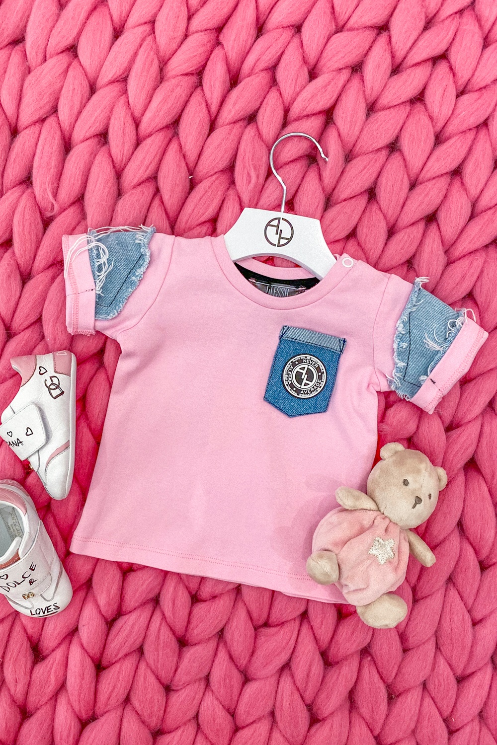 Alessa Mini Denim T-Shirt - Pink - Εικόνα 9
