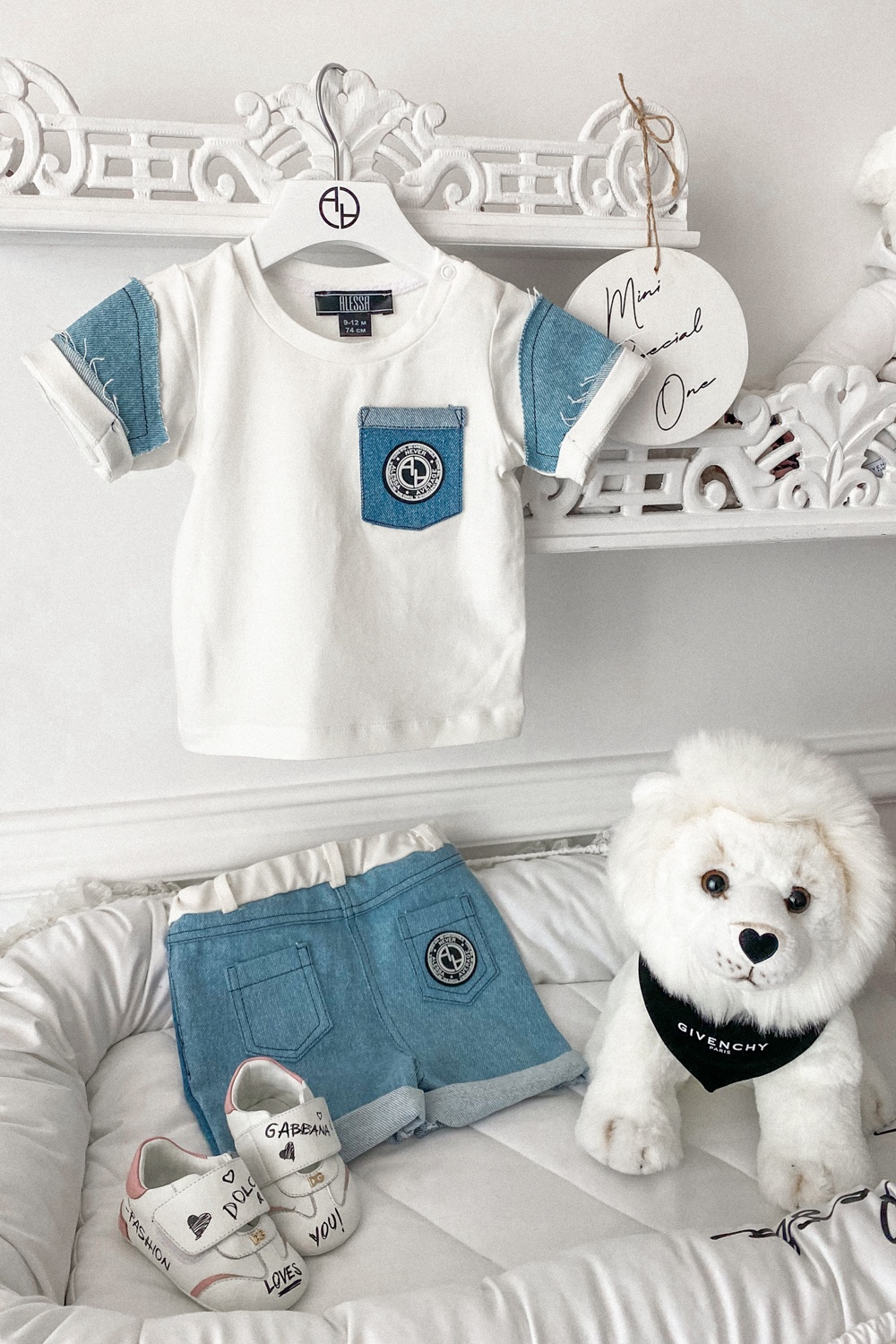 Alessa Mini Denim T-Shirt - Εκρού - Εικόνα 6