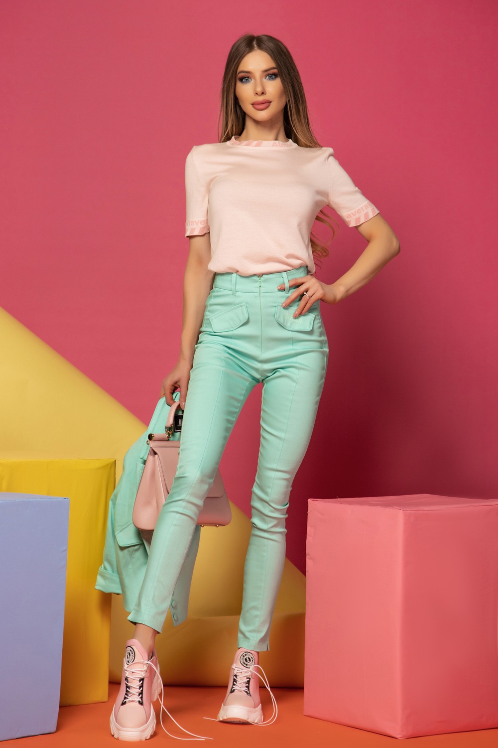 Message me First Μπλουζάκι Από Λεπτή Πλέξη - Sweet Pink - Εικόνα 11