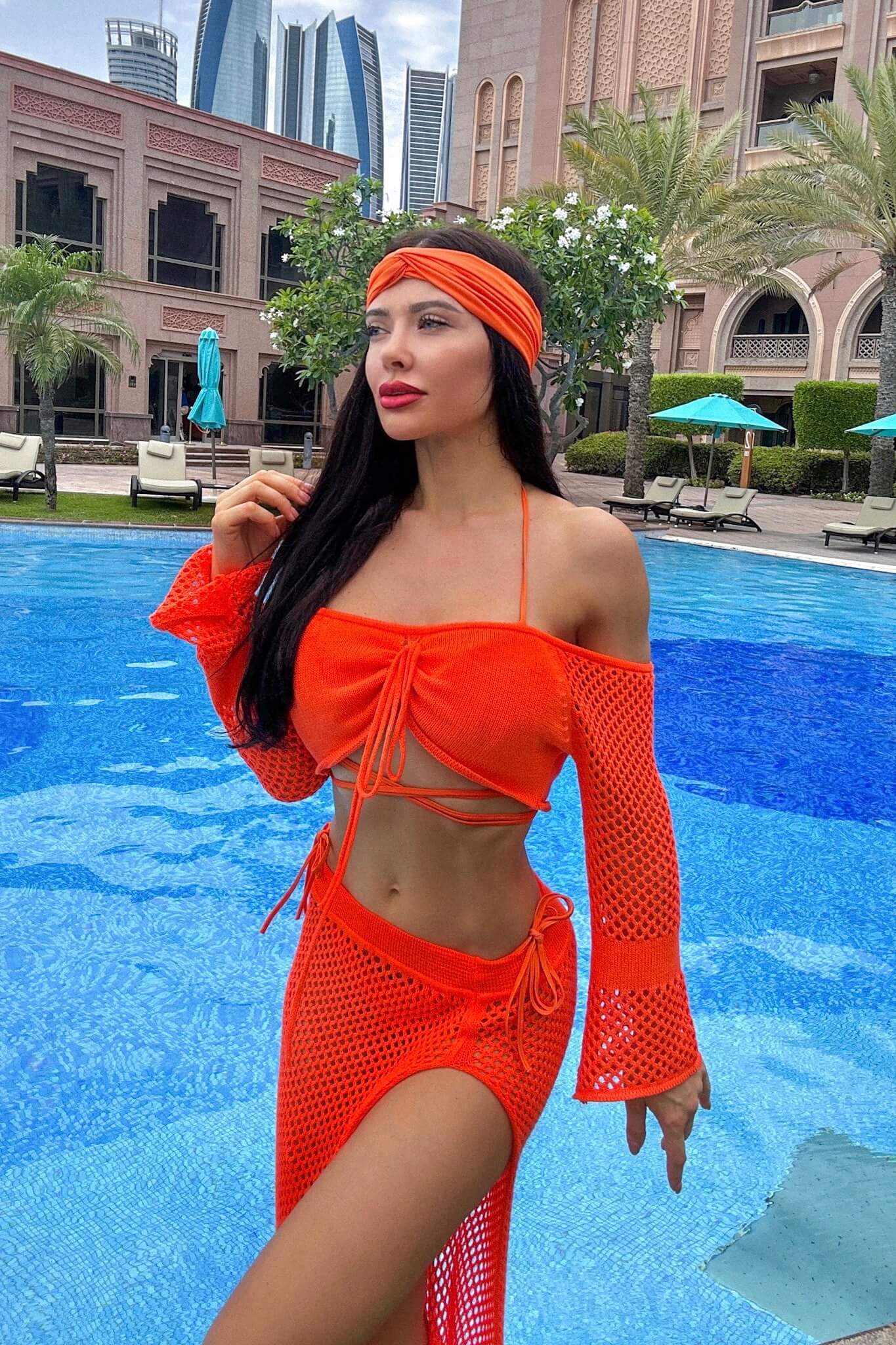 Summer Craze Φούστα Παραλίας - Orange - Εικόνα 7