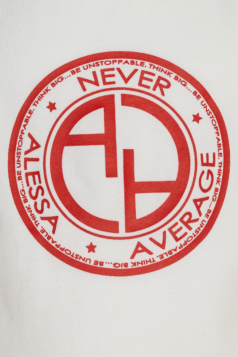 Alessa Red logo mini t-shirt - εκρού - Εικόνα 10