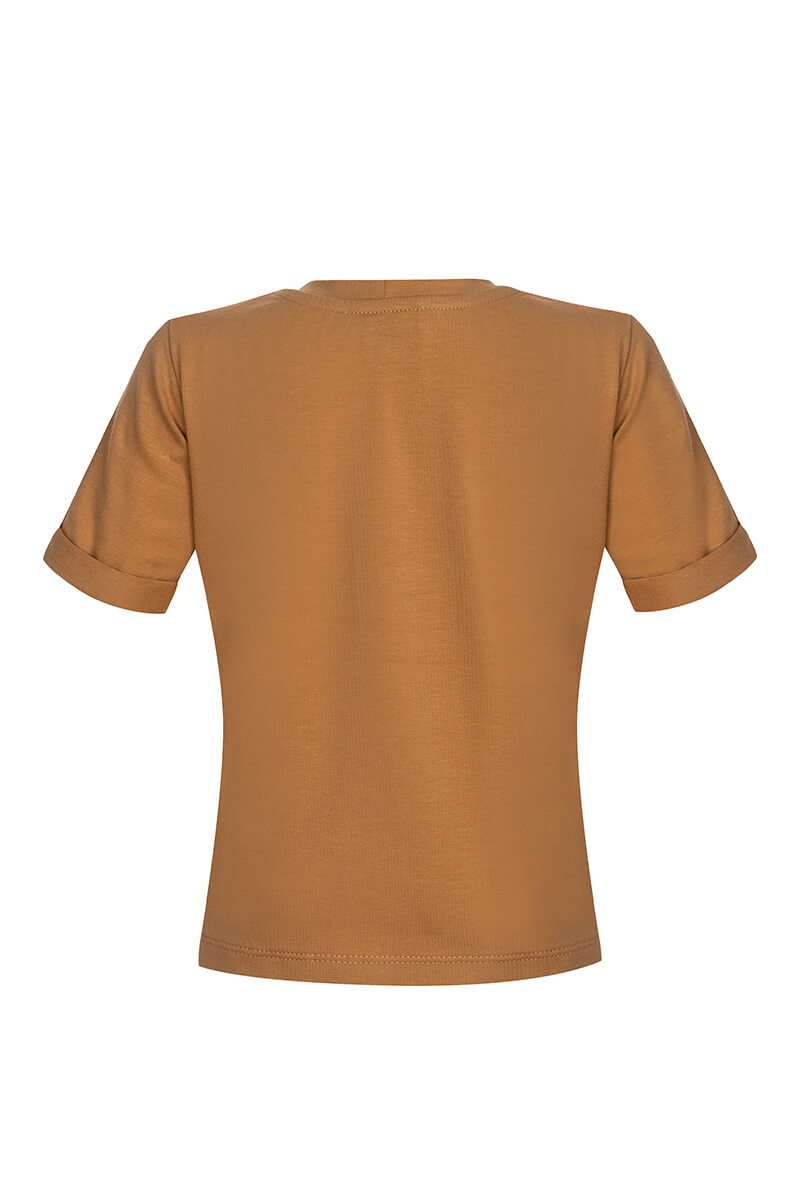Bear Hug Mini T-Shirt Από Βαμβάκι - Mocha - Εικόνα 15