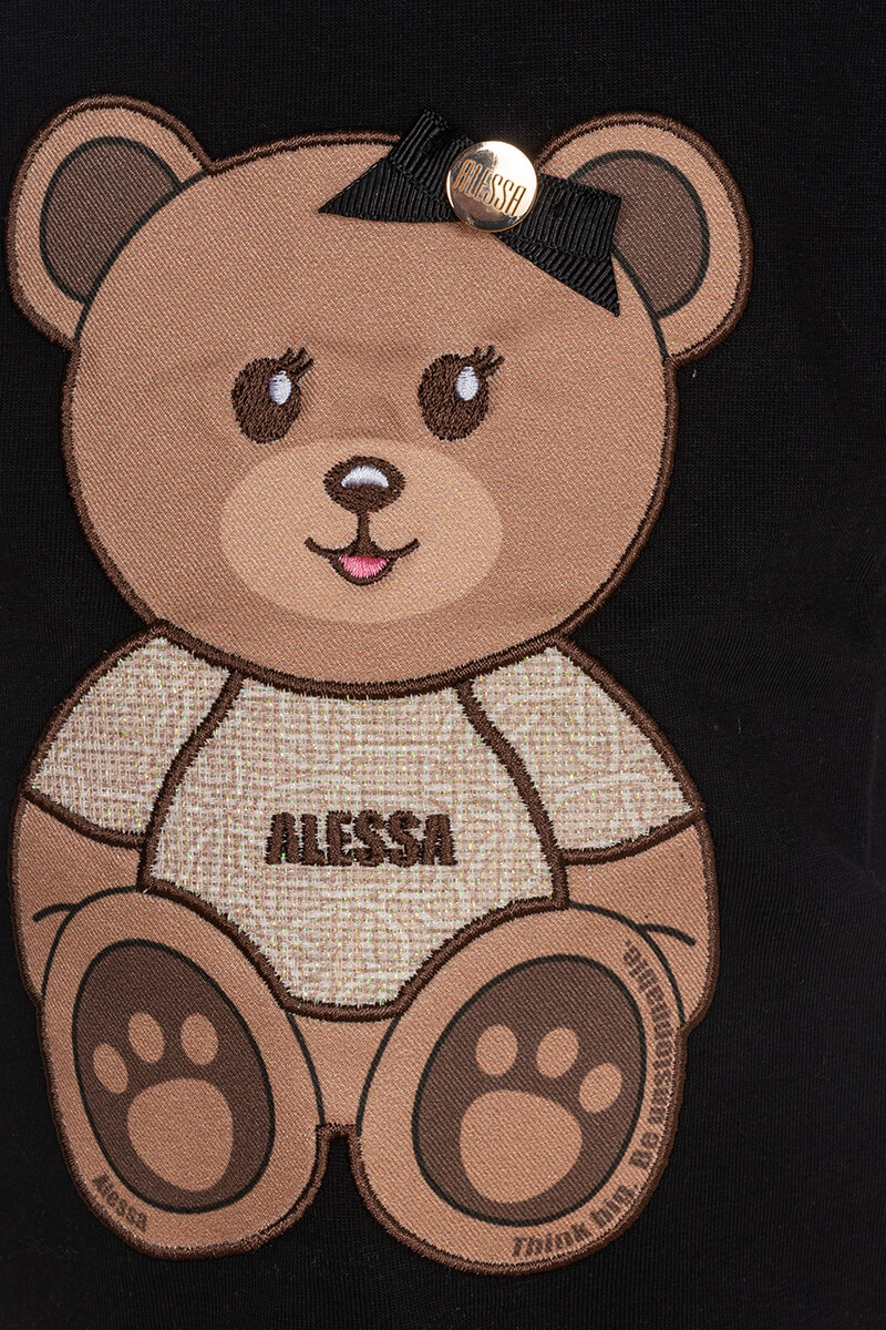 Alessa Bear Mini T-Shirt - Μαύρο - Εικόνα 11