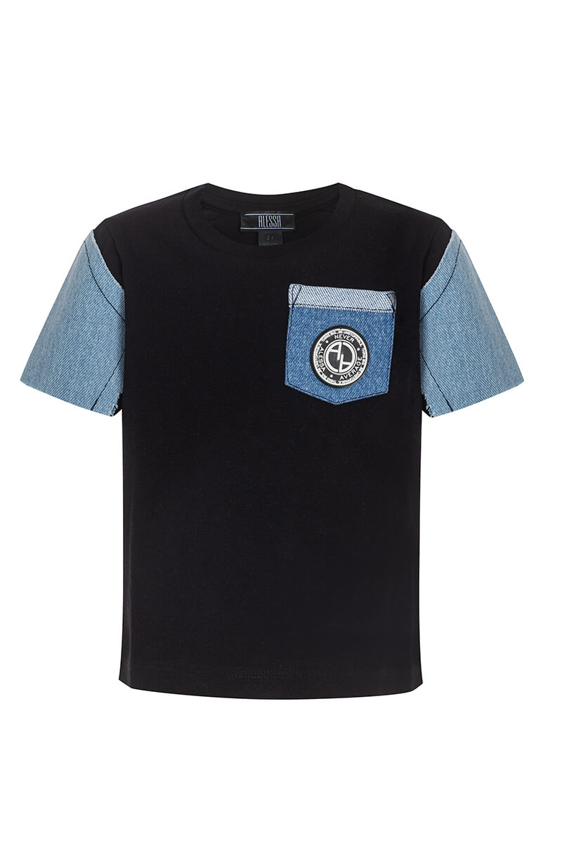 Alessa Mini Denim T-Shirt - Μαύρο - Εικόνα 12